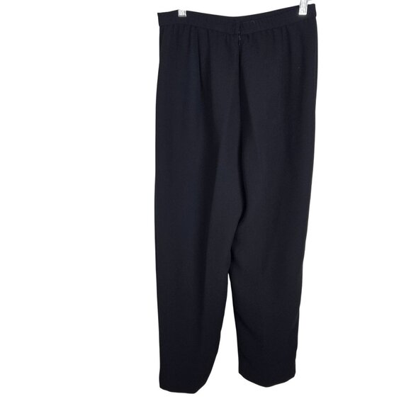 Maggy London Sheer Black Long Buttoned Duster Silk Jacket and Pants Size 10 Pet - Picture 10 of 13